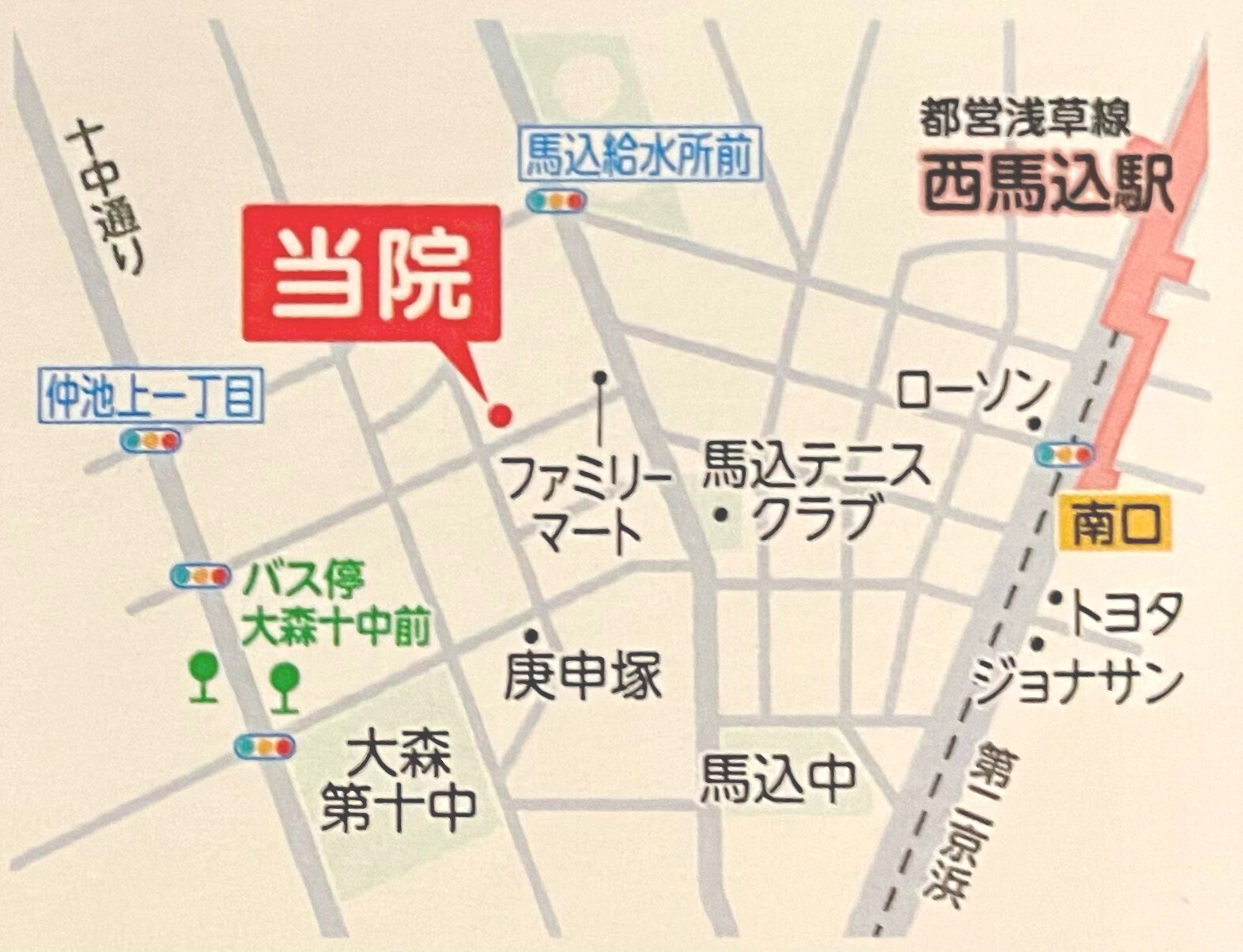 うえの内科外科医院の地図